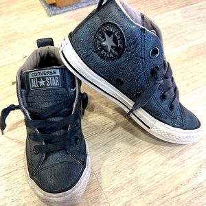 Cracked leather converse